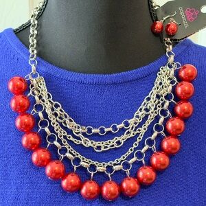 Paparazzi Radiant Red and Silver Necklace